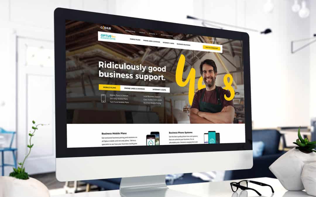 Bold Web Design's mock-up of website copy for Optus Yes Business