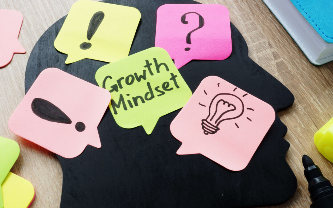Multi coloured post-it notes representing growth mindset and legal design